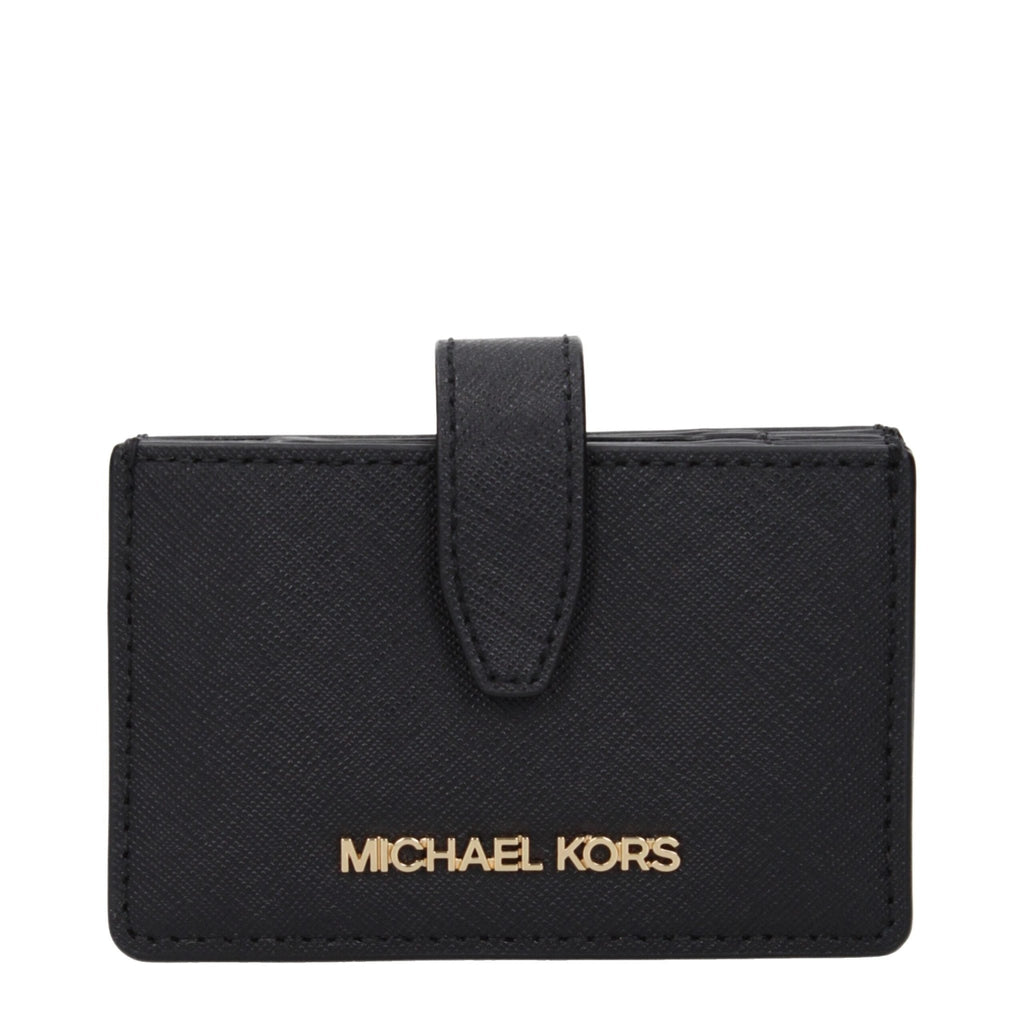 Michael Kors Black Leather Cardholder - Beyzy Store - Michael Kors