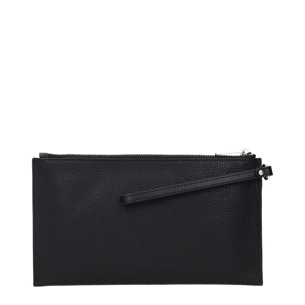 Michael Kors Black Leather Clutch Bag - Beyzy Store - Michael Kors