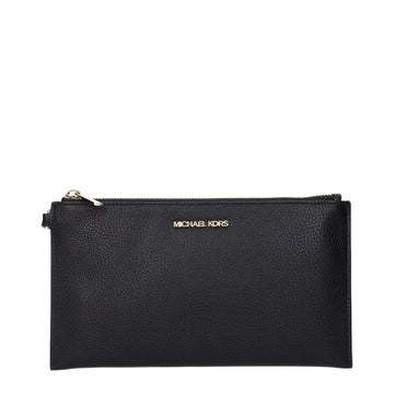 Michael Kors Black Leather Clutch Bag - Beyzy Store - Michael Kors