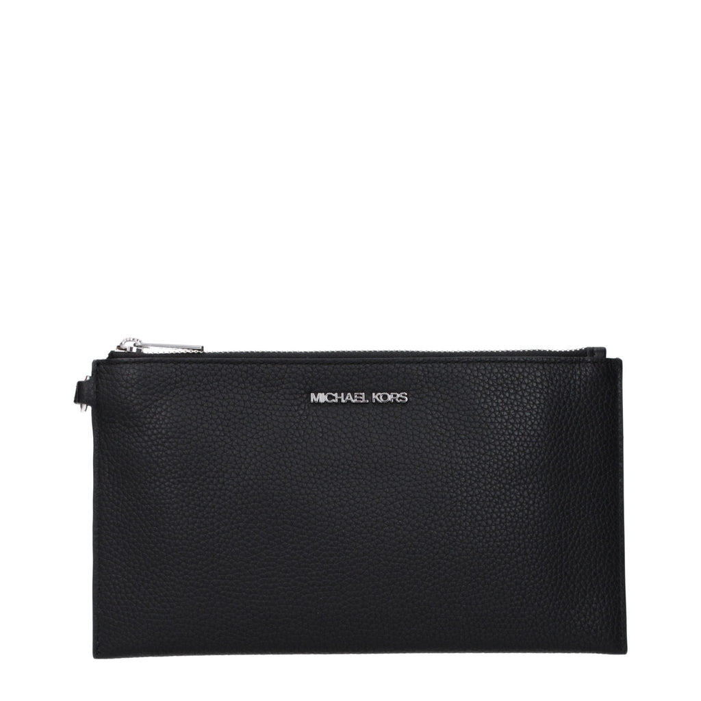 Michael Kors Black Leather Clutch Bag - Beyzy Store - Michael Kors