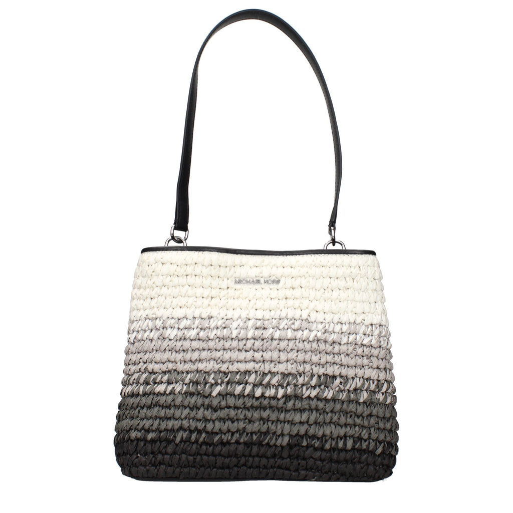 Michael Kors Black Raffia Shoulder Bags - Beyzy Store - Michael Kors