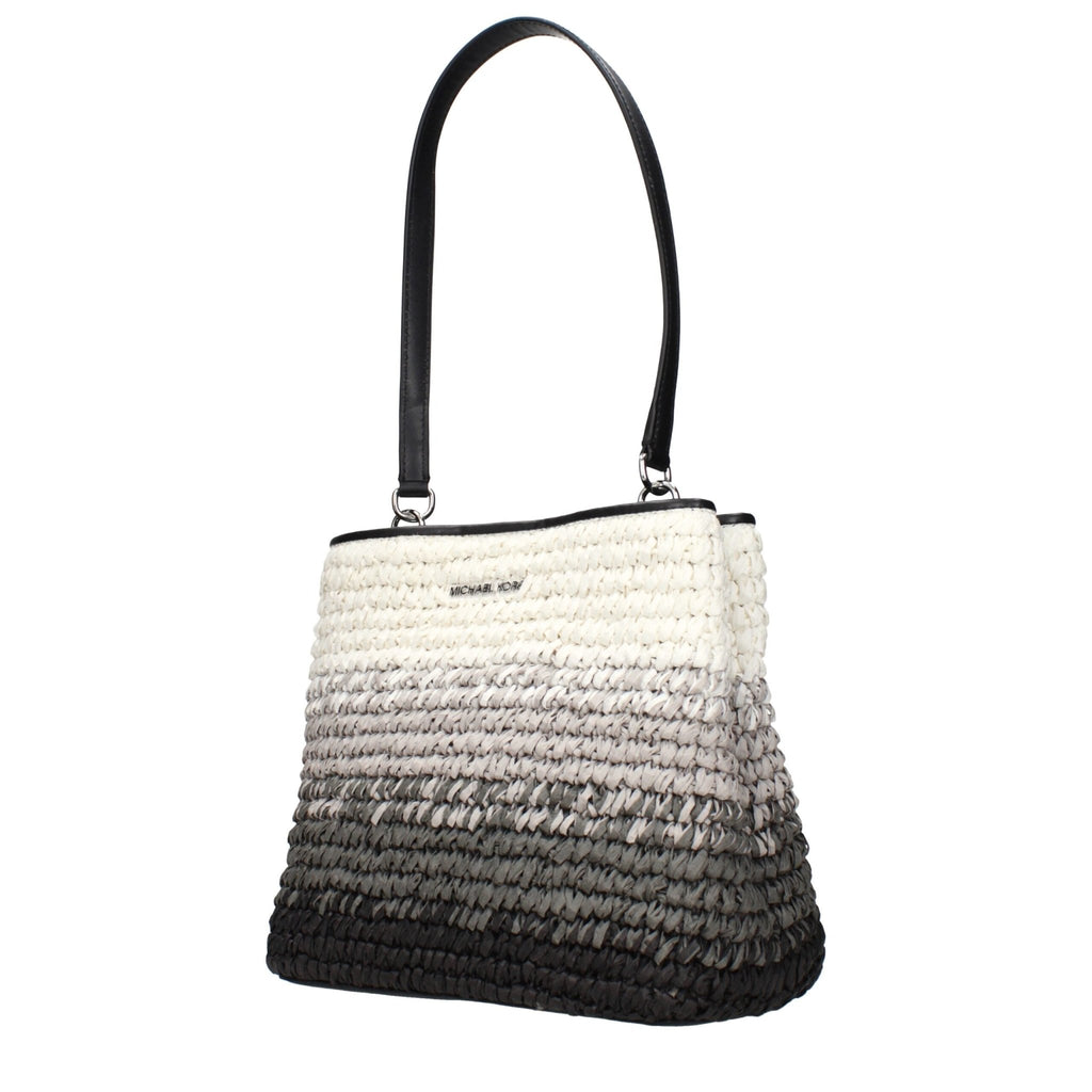 Michael Kors Black Raffia Shoulder Bags - Beyzy Store - Michael Kors