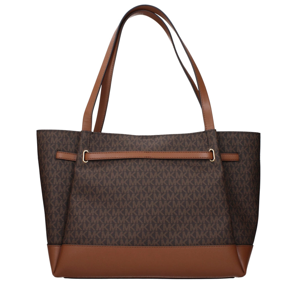 Michael Kors Brown Fabric Shoulder Bags - Beyzy Store - Michael Kors