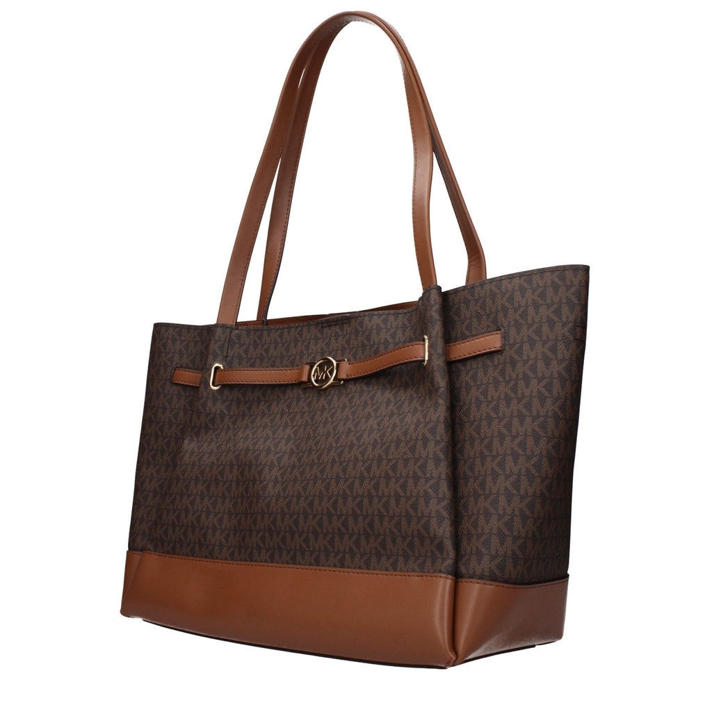 Michael Kors Brown Fabric Shoulder Bags - Beyzy Store - Michael Kors