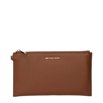 Michael Kors Brown Leather Clutch Bag - Beyzy Store - Michael Kors