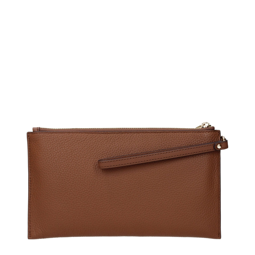 Michael Kors Brown Leather Clutch Bag - Beyzy Store - Michael Kors