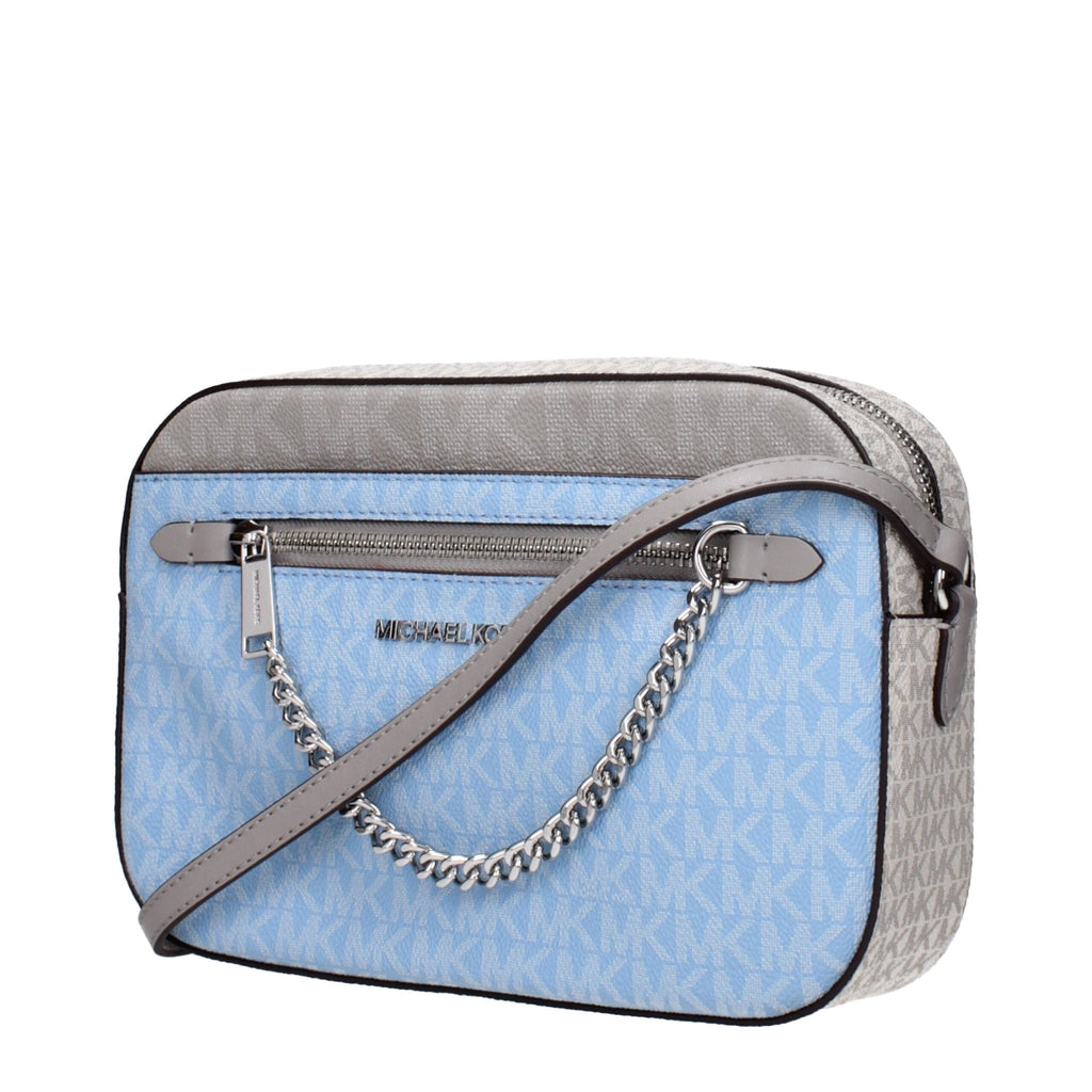 Michael Kors Light Blue Fabric Crossbody Bags - Beyzy Store - Michael Kors