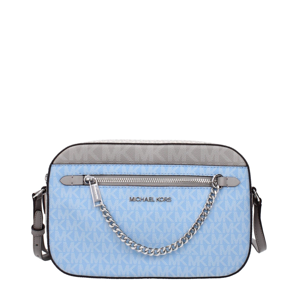 Michael Kors Light Blue Fabric Crossbody Bags - Beyzy Store - Michael Kors