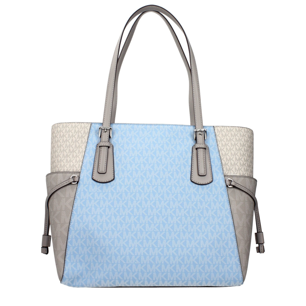Michael Kors Light Blue Fabric Shoulder Bags - Beyzy Store - Michael Kors