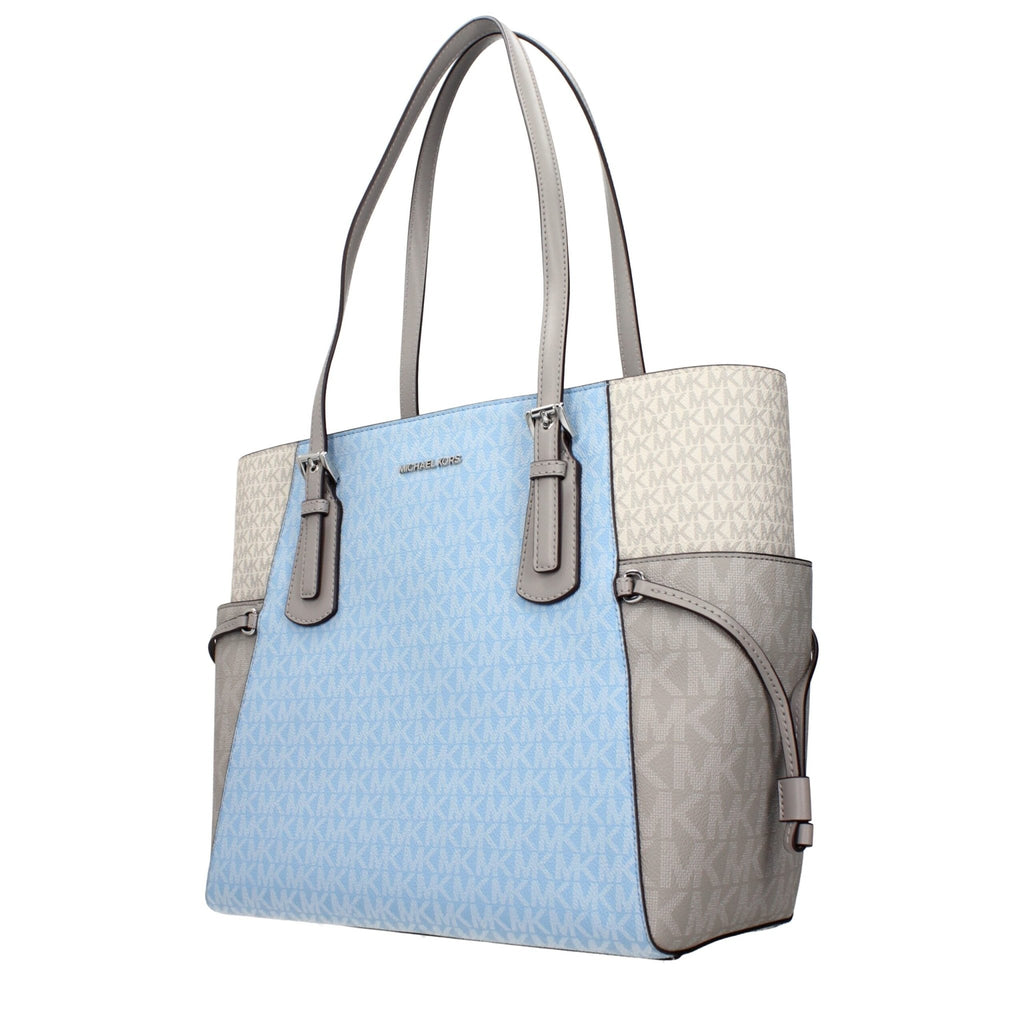 Michael Kors Light Blue Fabric Shoulder Bags - Beyzy Store - Michael Kors