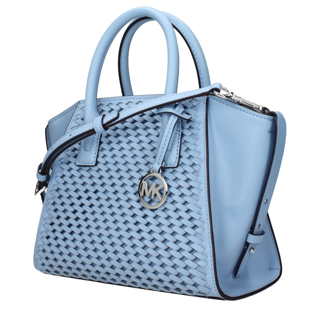 Michael Kors Light Blue Leather Handbags - Beyzy Store - Michael Kors