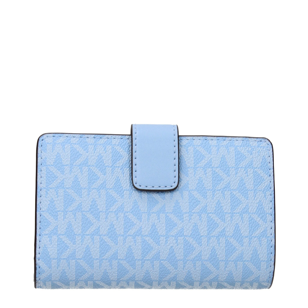 Michael Kors Light Blue Leather Wallets - Beyzy Store - Michael Kors