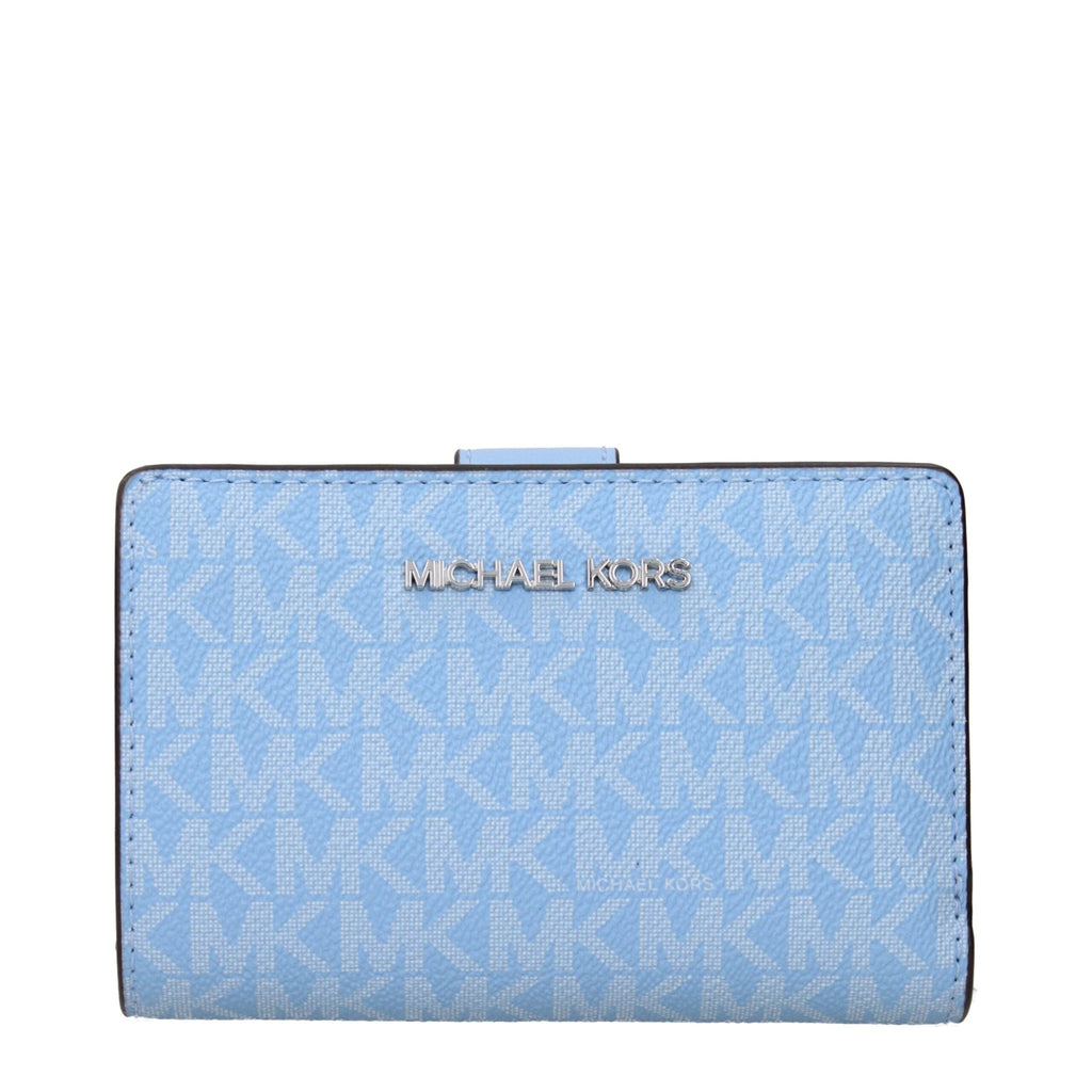 Michael Kors Light Blue Leather Wallets - Beyzy Store - Michael Kors
