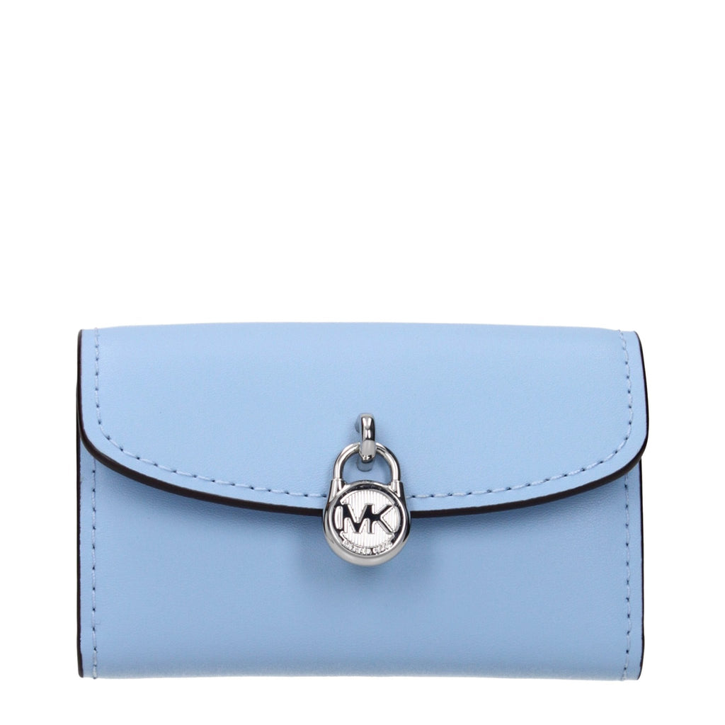 Michael Kors Light Blue Leather Wallets - Beyzy Store - Michael Kors