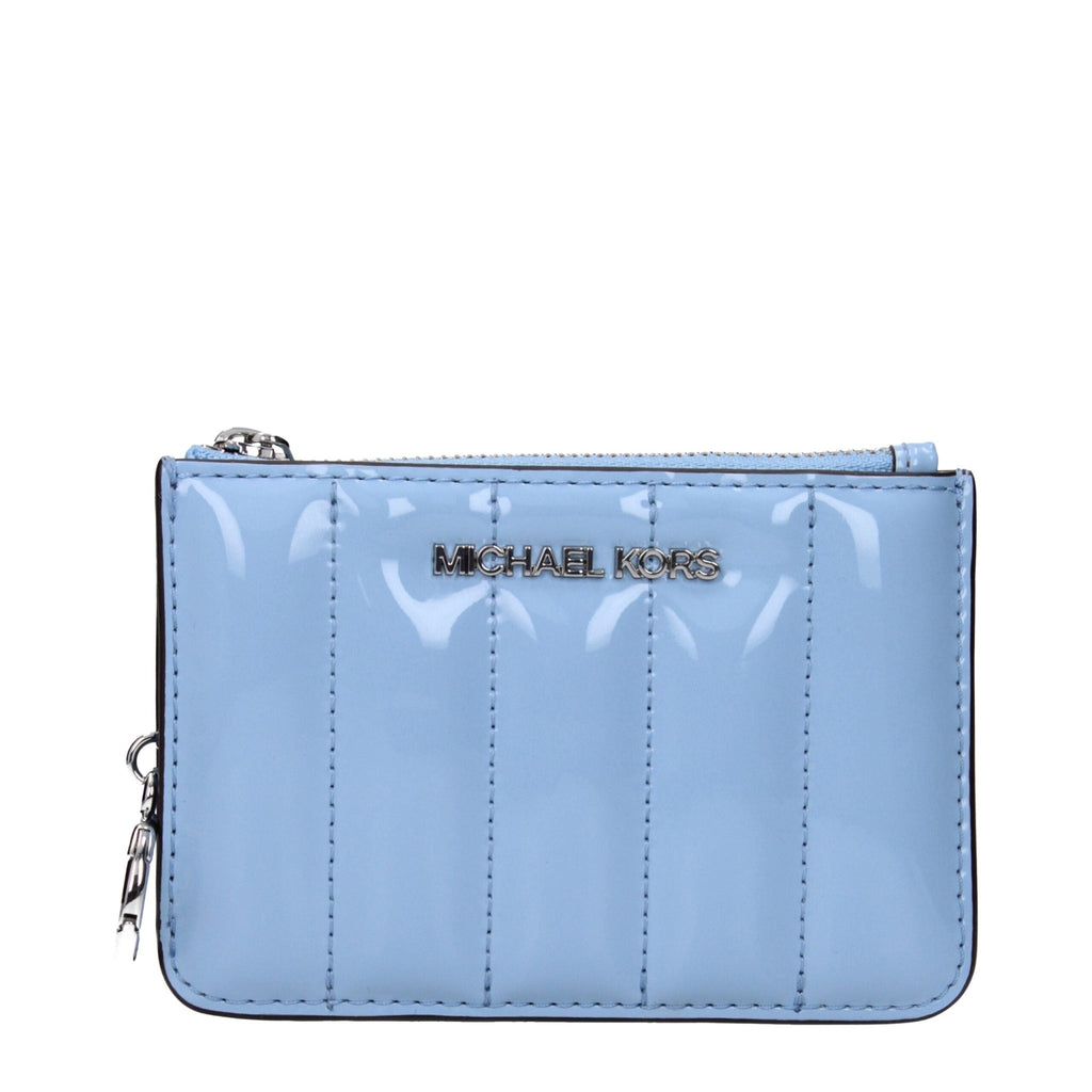 Michael Kors Light Blue Leather Wallets - Beyzy Store - Michael Kors