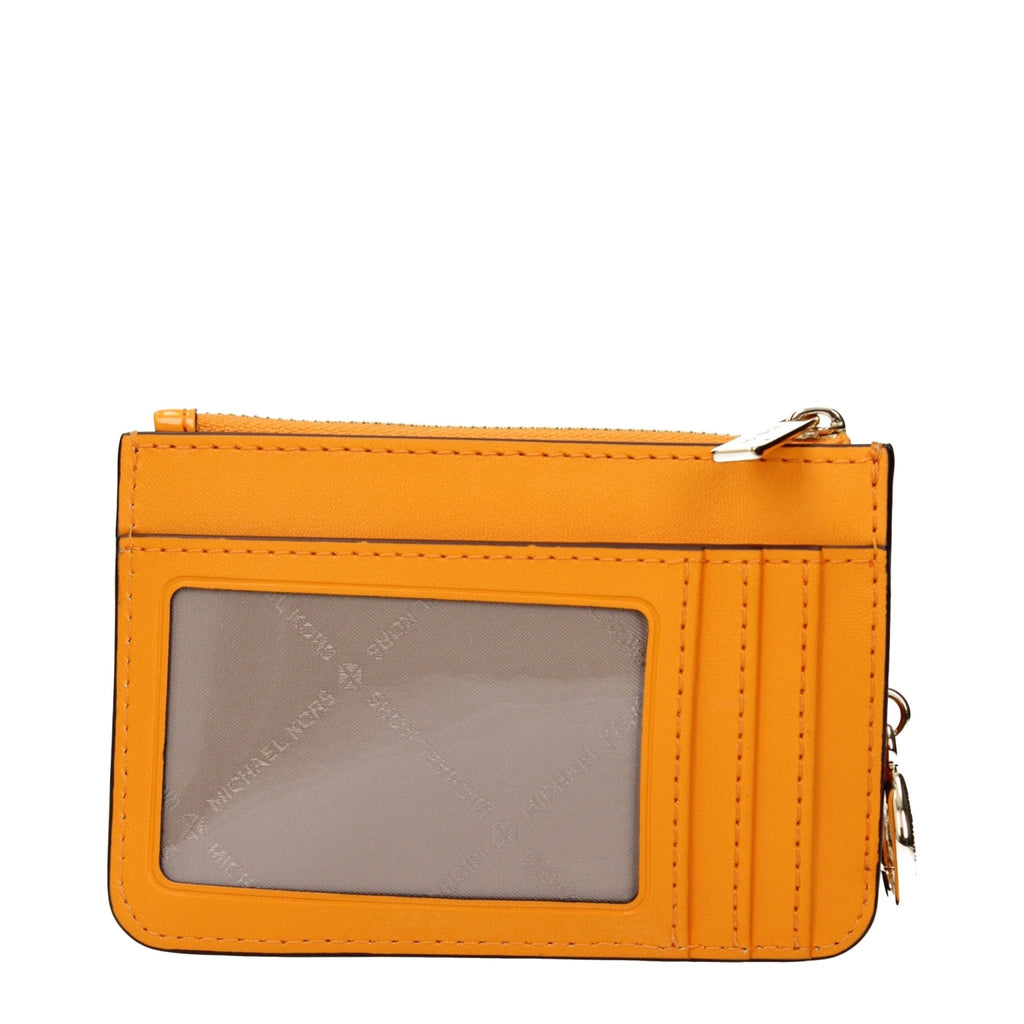 Michael Kors Orange Leather Wallets - Beyzy Store - Michael Kors
