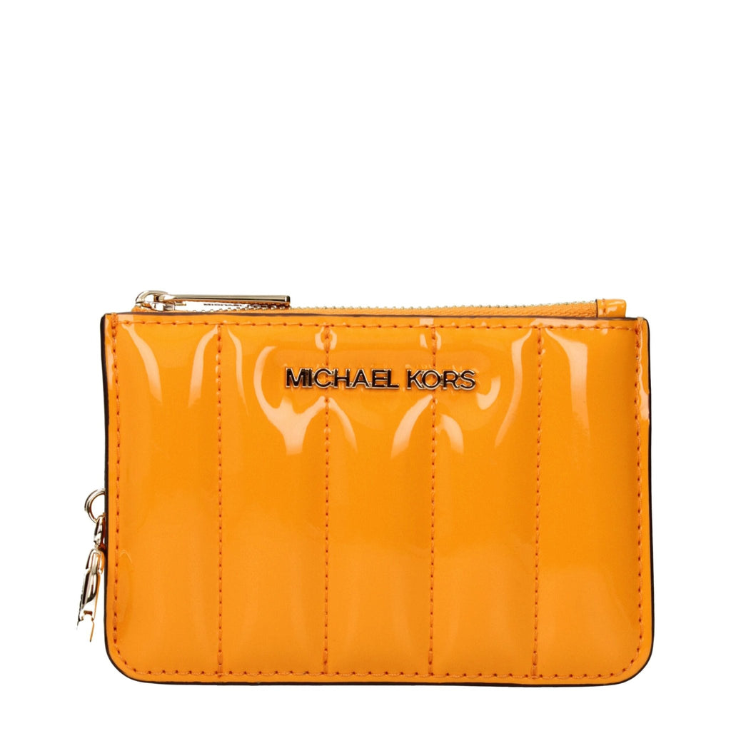 Michael Kors Orange Leather Wallets - Beyzy Store - Michael Kors