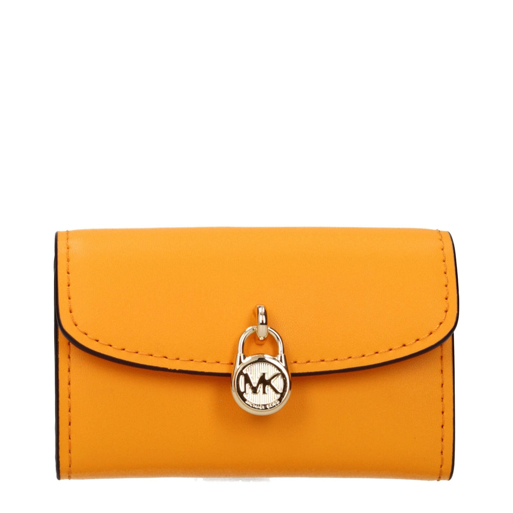 Michael Kors Orange Leather Wallets - Beyzy Store - Michael Kors