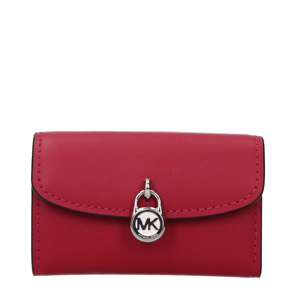 Michael Kors Red Leather Wallets - Beyzy Store - Michael Kors