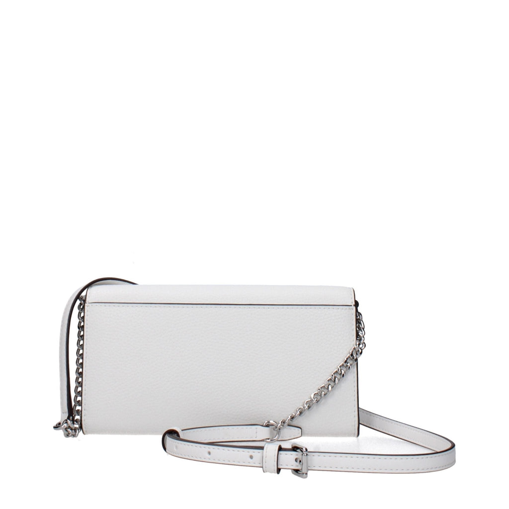 Michael Kors White Leather Clutch Bags - Beyzy Store - Michael Kors
