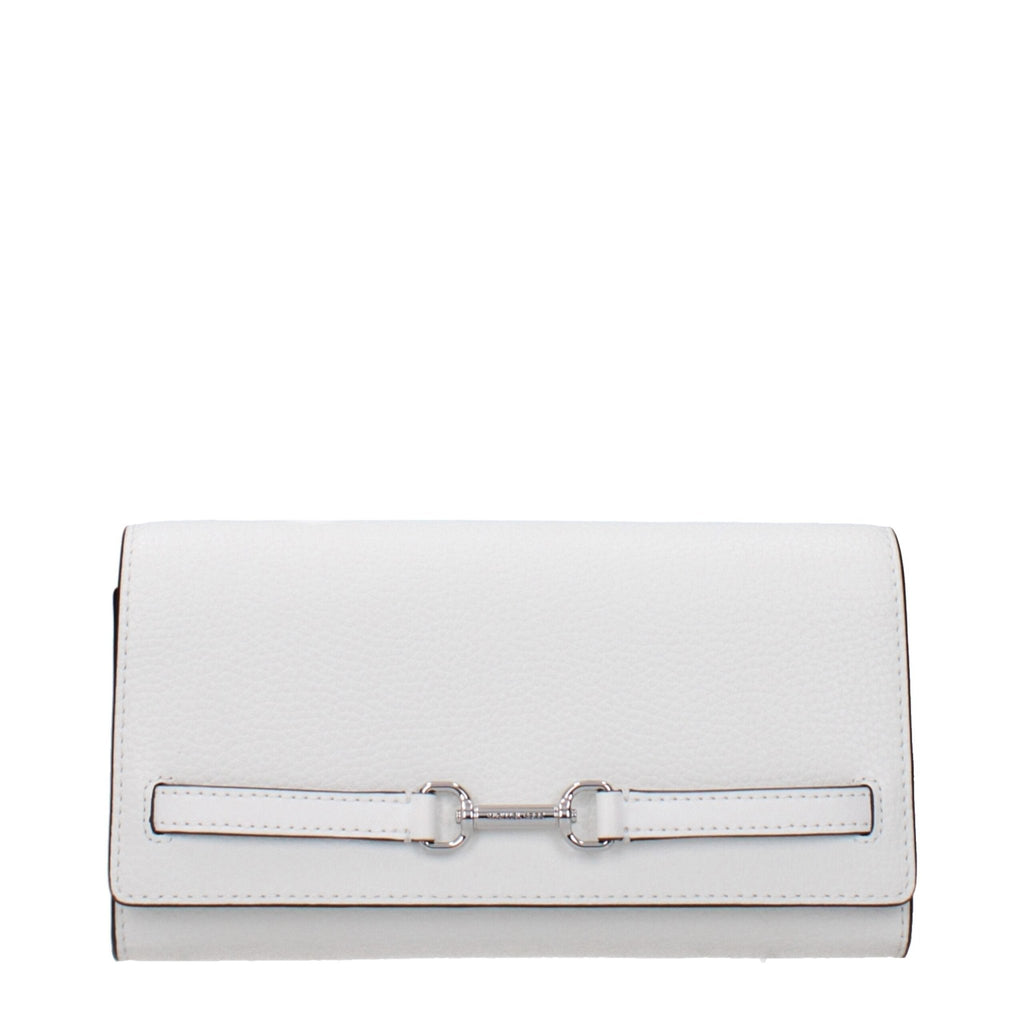 Michael Kors White Leather Clutch Bags - Beyzy Store - Michael Kors