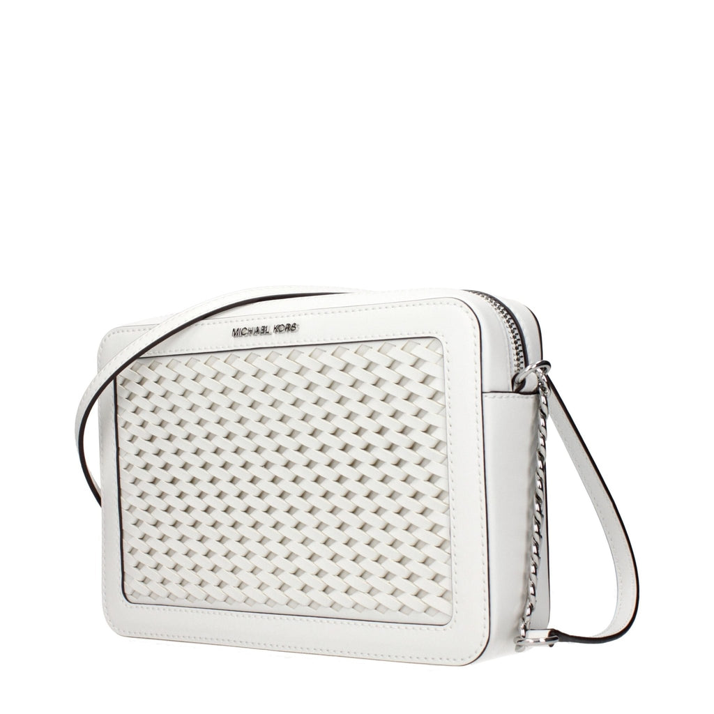 Michael Kors White Leather Crossbody Bags - Beyzy Store - Michael Kors