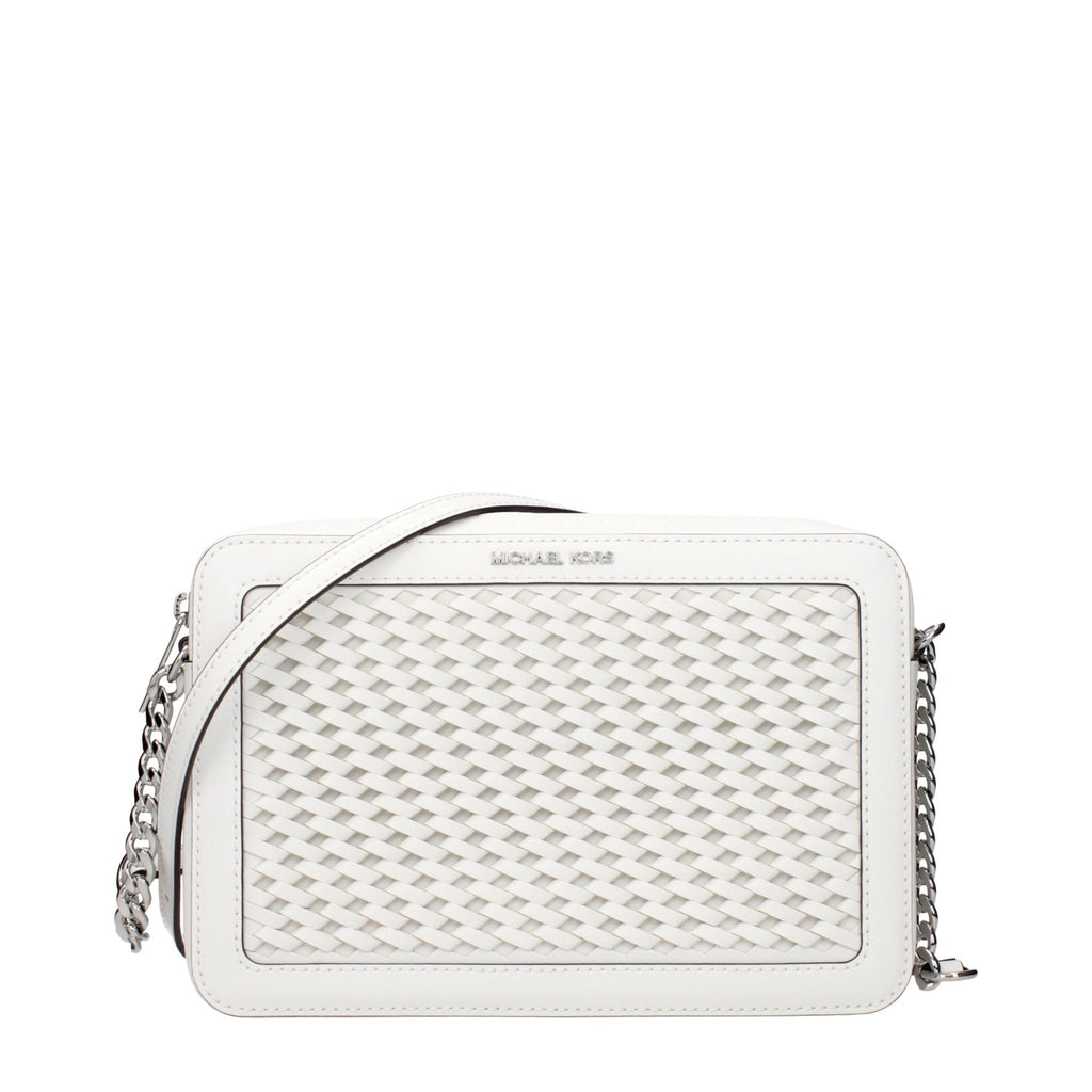 Michael Kors White Leather Crossbody Bags - Beyzy Store - Michael Kors