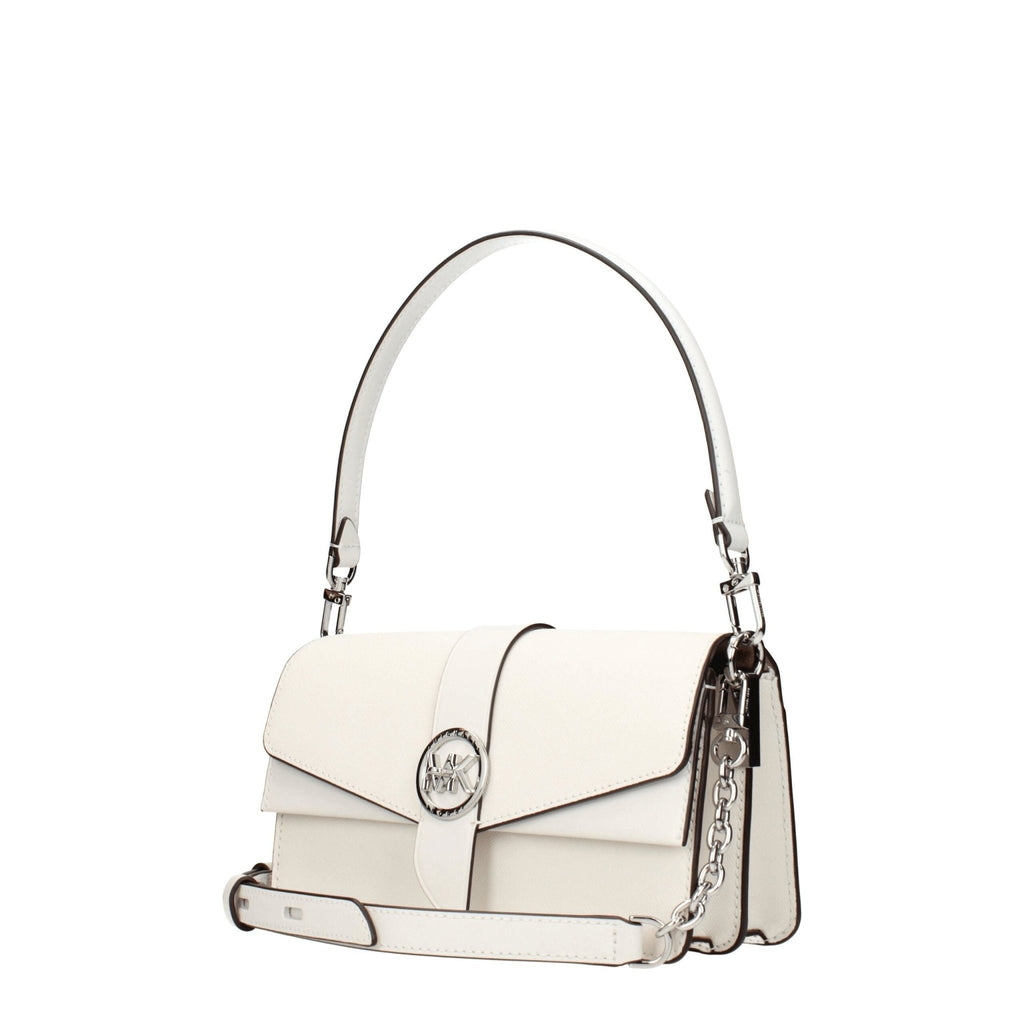 Michael Kors White Leather Handbag - Beyzy Store - Michael Kors