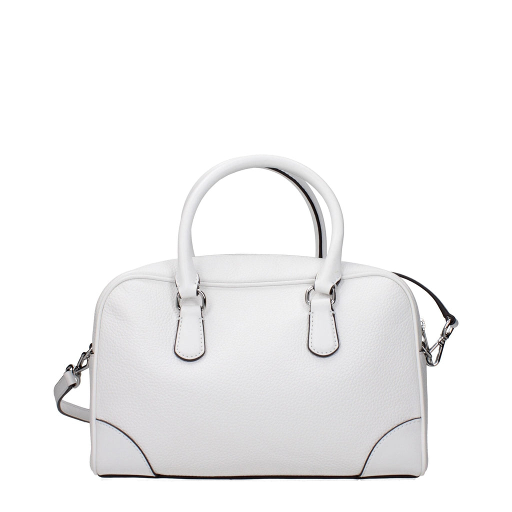Michael Kors White Leather Handbags - Beyzy Store - Michael Kors