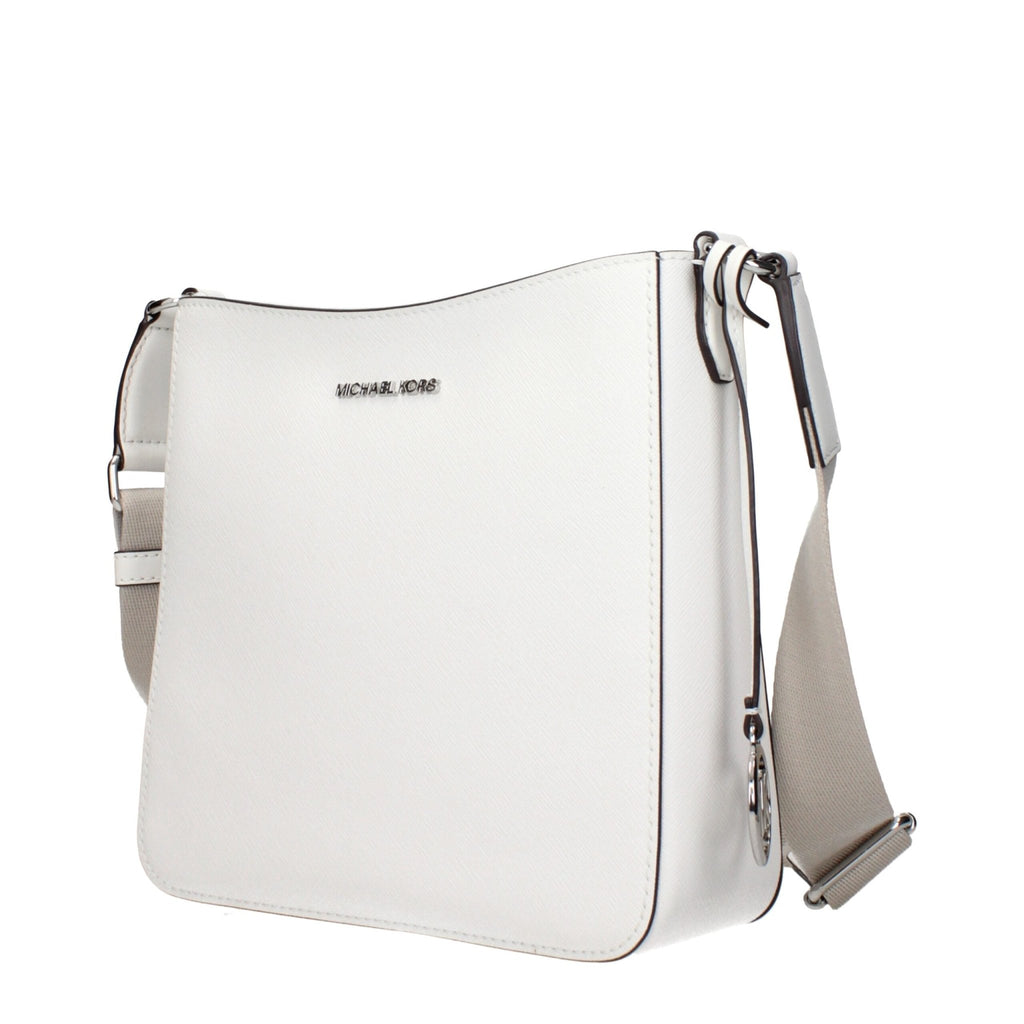 Michael Kors White Leather Shoulder Bags - Beyzy Store - Michael Kors