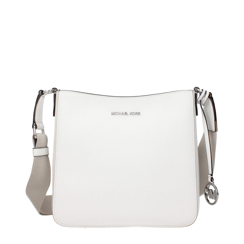 Michael Kors White Leather Shoulder Bags - Beyzy Store - Michael Kors