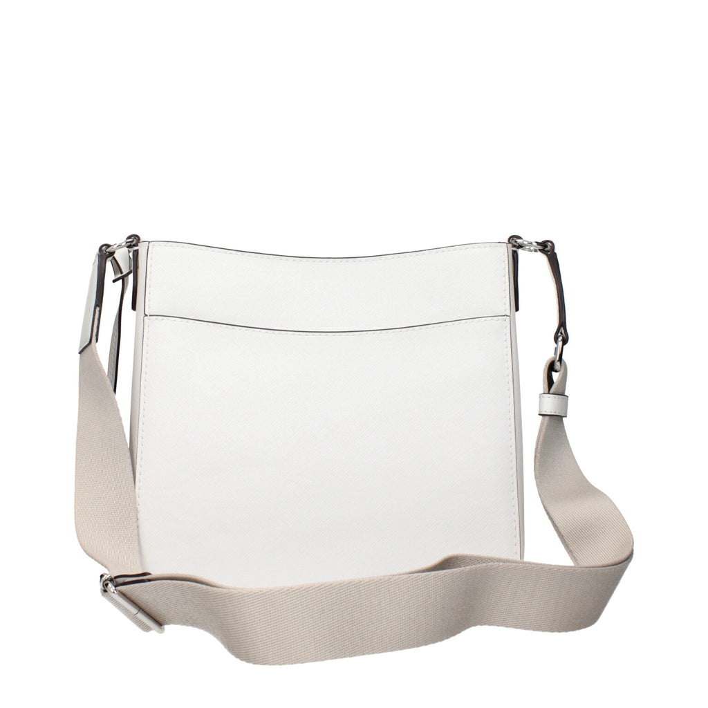 Michael Kors White Leather Shoulder Bags - Beyzy Store - Michael Kors