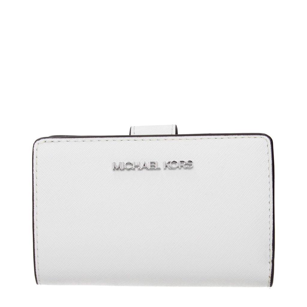 Michael Kors White Leather Wallets - Beyzy Store - Michael Kors