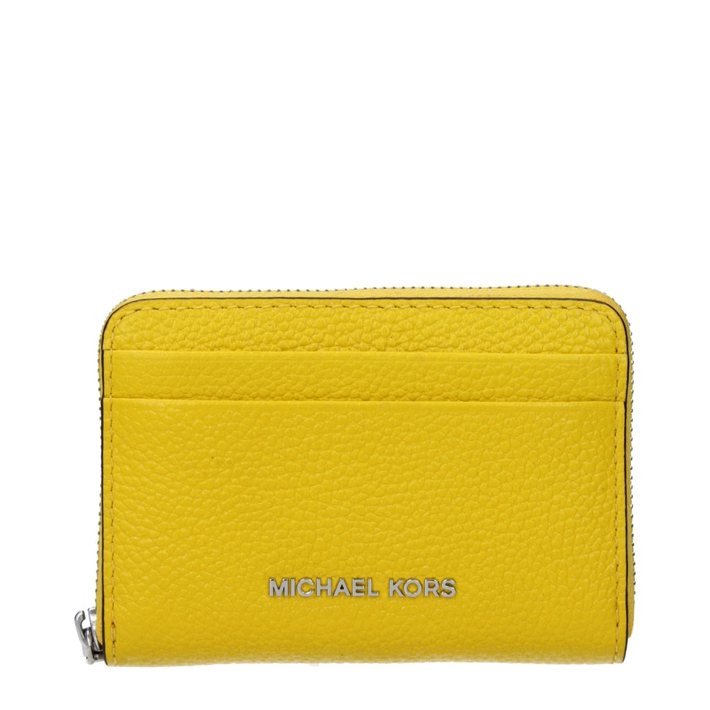 Michael Kors Yellow Leather Cardholder - Beyzy Store - Michael Kors