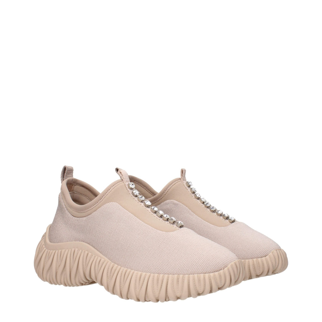 Miu Miu Beige Fabric Sneakers - Beyzy Store - Miu Miu