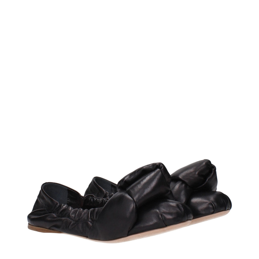 Miu Miu Black Leather Ballet Flat - Beyzy Store - Miu Miu