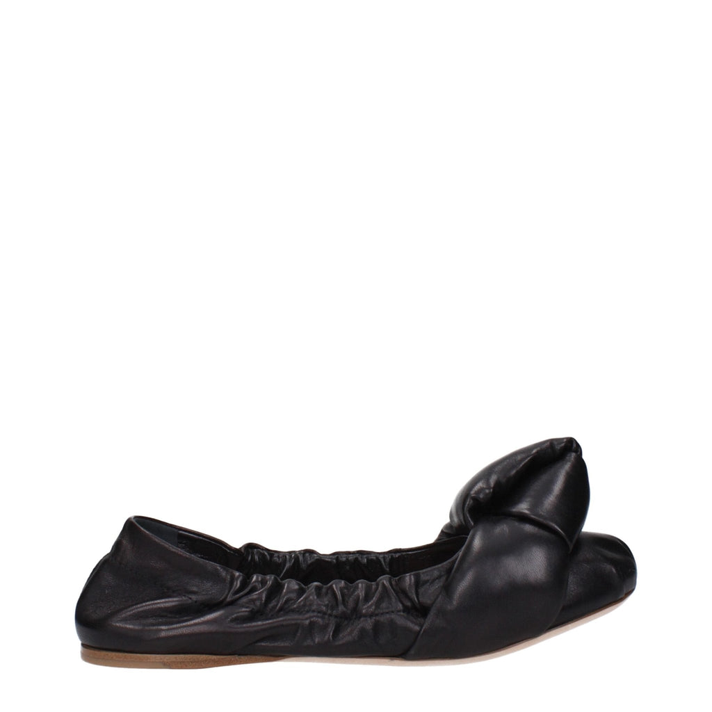 Miu Miu Black Leather Ballet Flat - Beyzy Store - Miu Miu