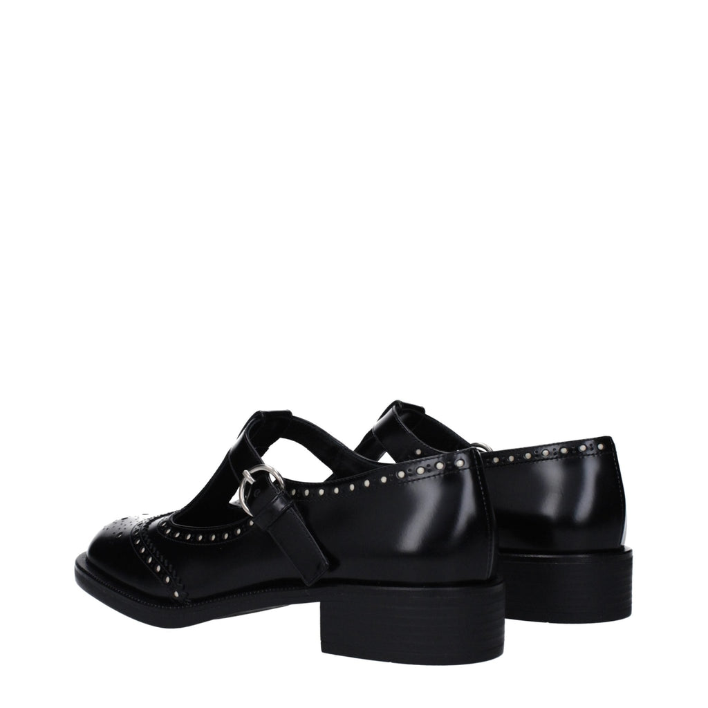 Miu Miu Black Leather Oxfords And Derby - Beyzy Store - Miu Miu