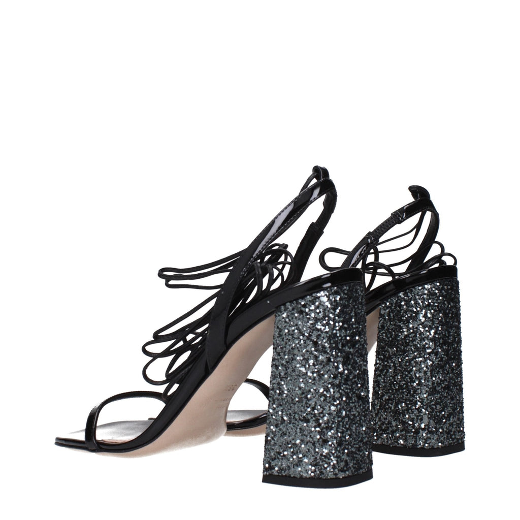Miu Miu Black Leather Sandal - Beyzy Store - Miu Miu