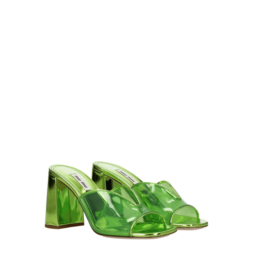 Miu Miu Green Plexiglass Sandal - Beyzy Store - Miu Miu