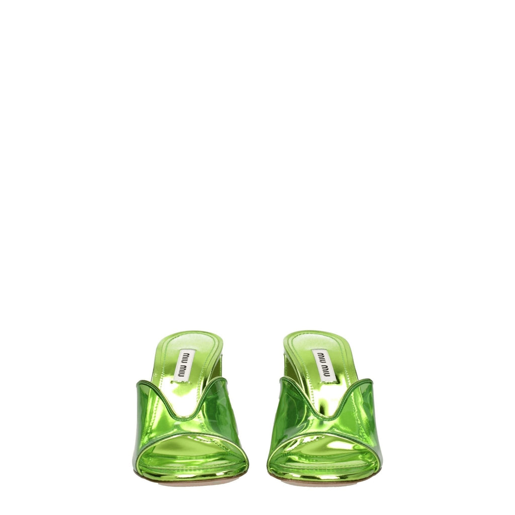 Miu Miu Green Plexiglass Sandal - Beyzy Store - Miu Miu