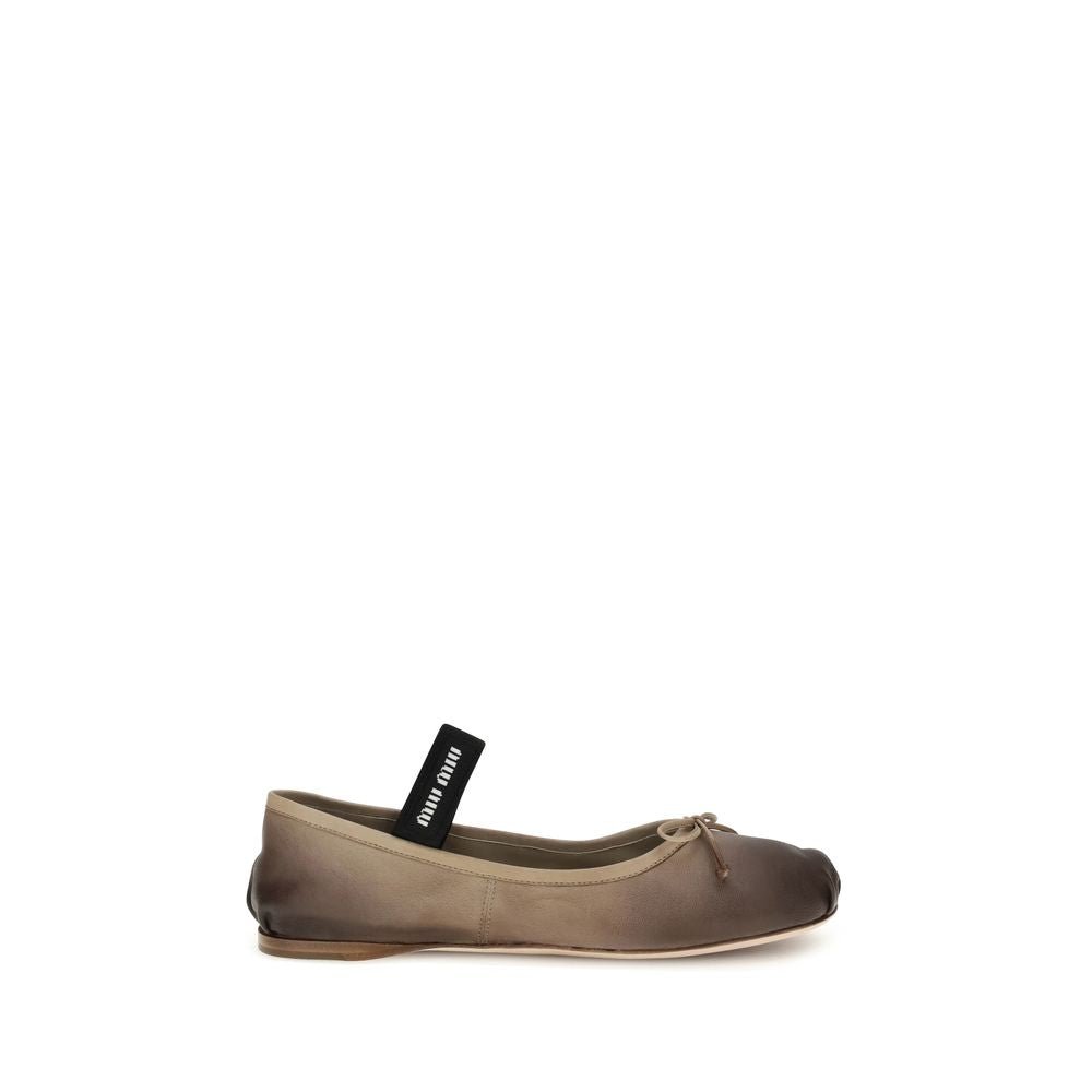 Miu Miu Leather Ballerinas - Beyzy Store - Miu Miu