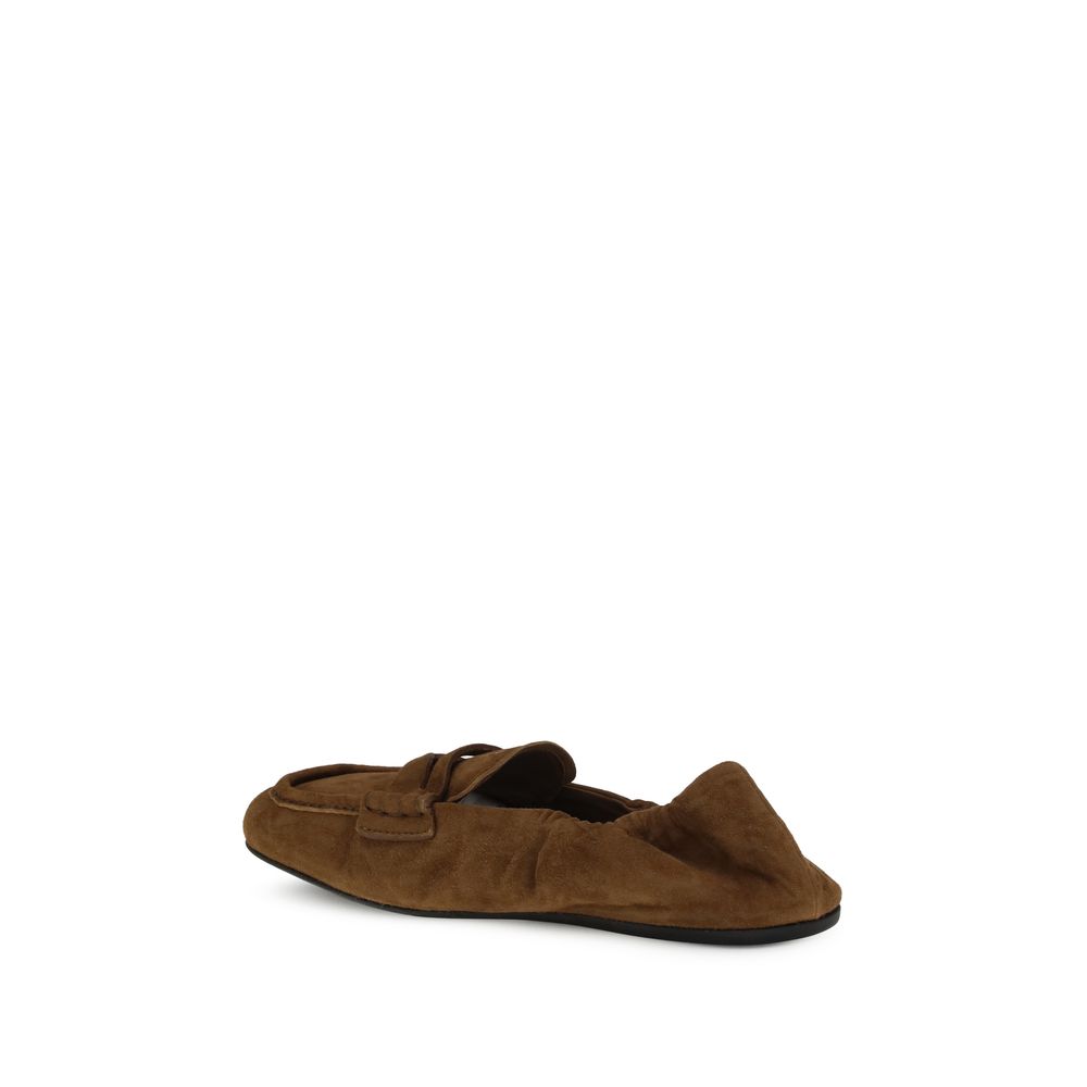 Miu Miu Suede Ruches Loafers - Beyzy Store - Miu Miu