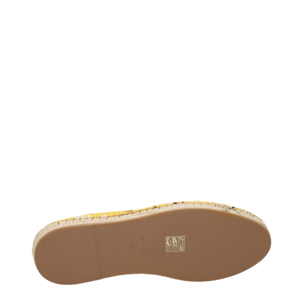 Miu Miu Yellow Fabric Espadrille - Beyzy Store - Miu Miu
