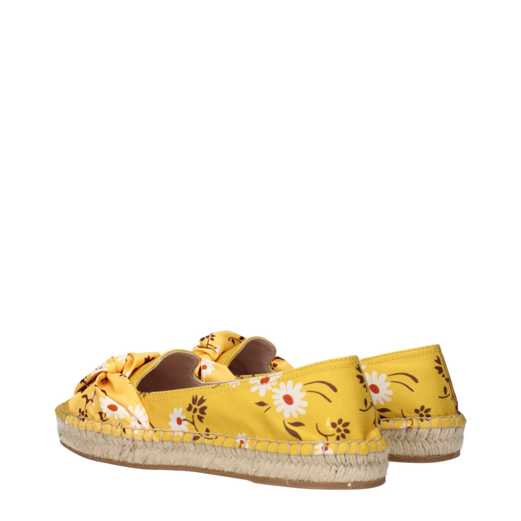 Miu Miu Yellow Fabric Espadrille - Beyzy Store - Miu Miu