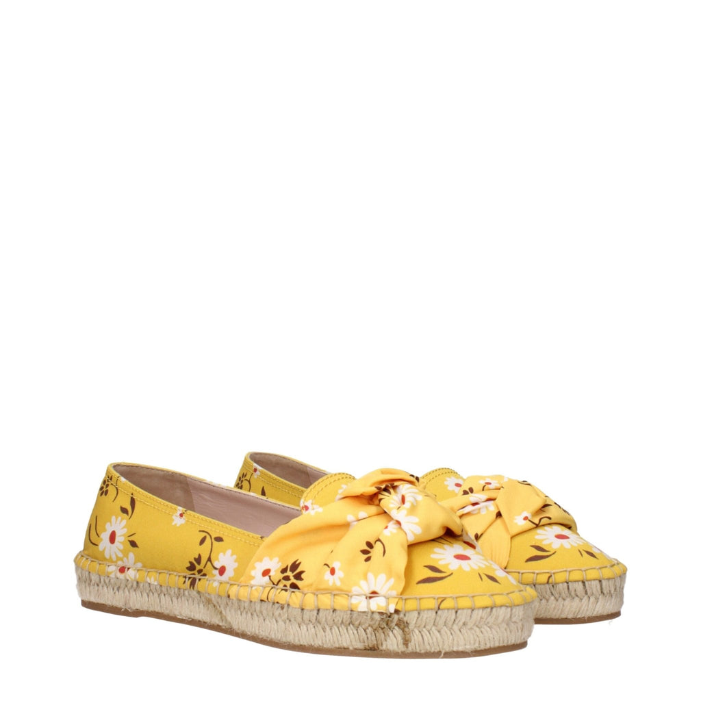 Miu Miu Yellow Fabric Espadrille - Beyzy Store - Miu Miu