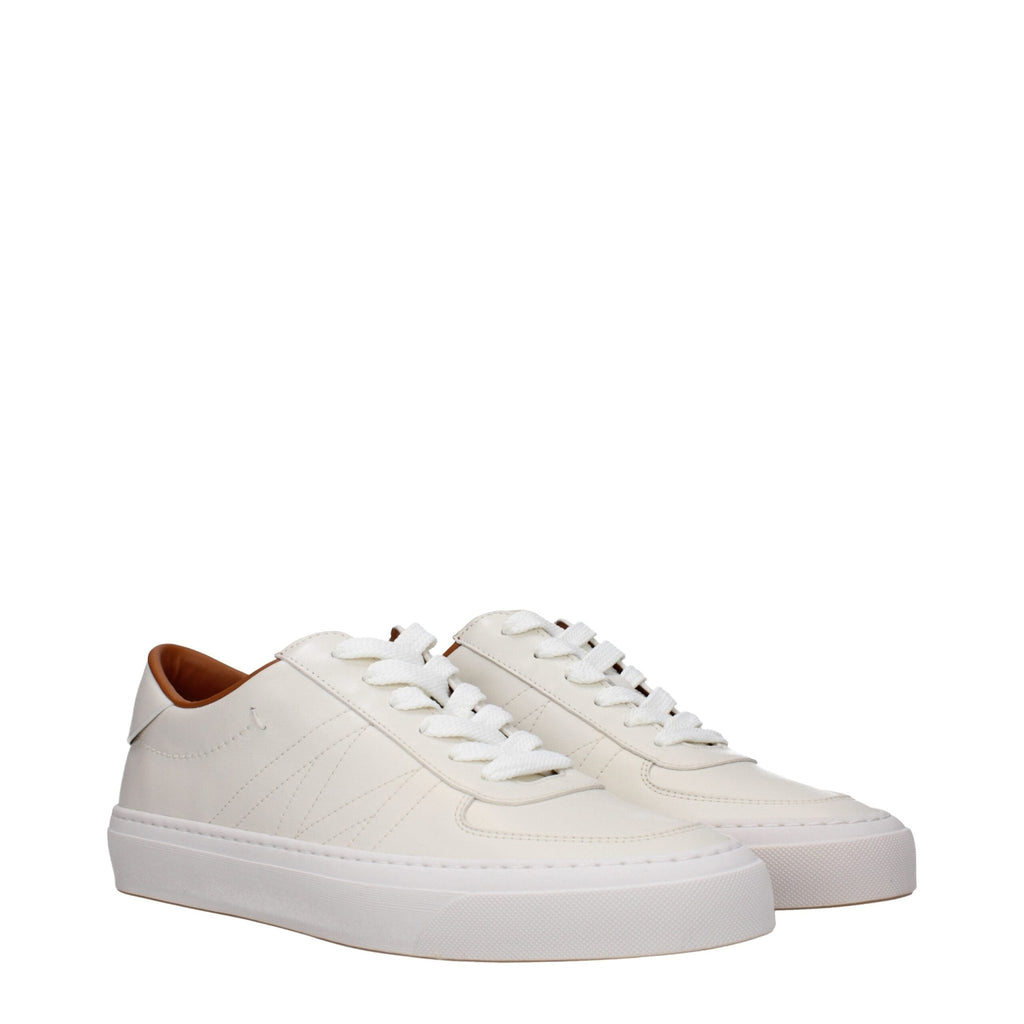 Moncler Beige Leather Sneakers - Beyzy Store - Moncler