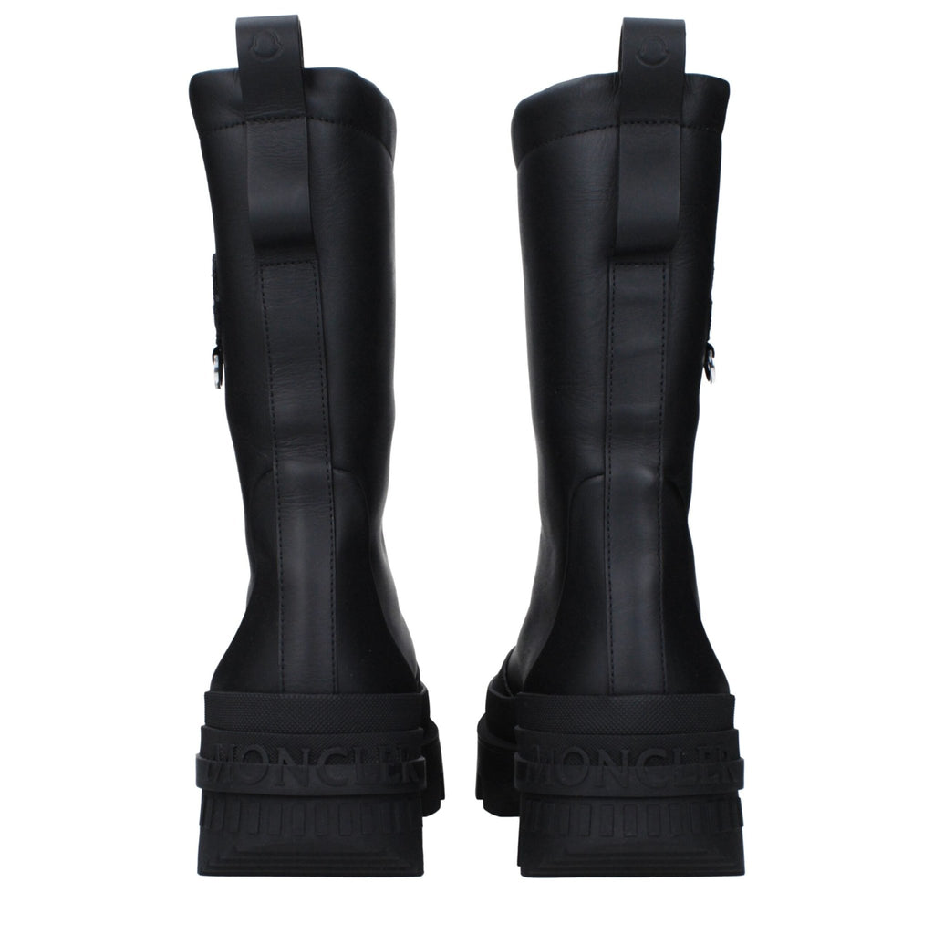 Moncler Black Leather Ankle - Beyzy Store - Moncler