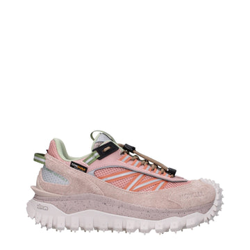 Moncler Pink Leather Sneakers - Beyzy Store - Moncler