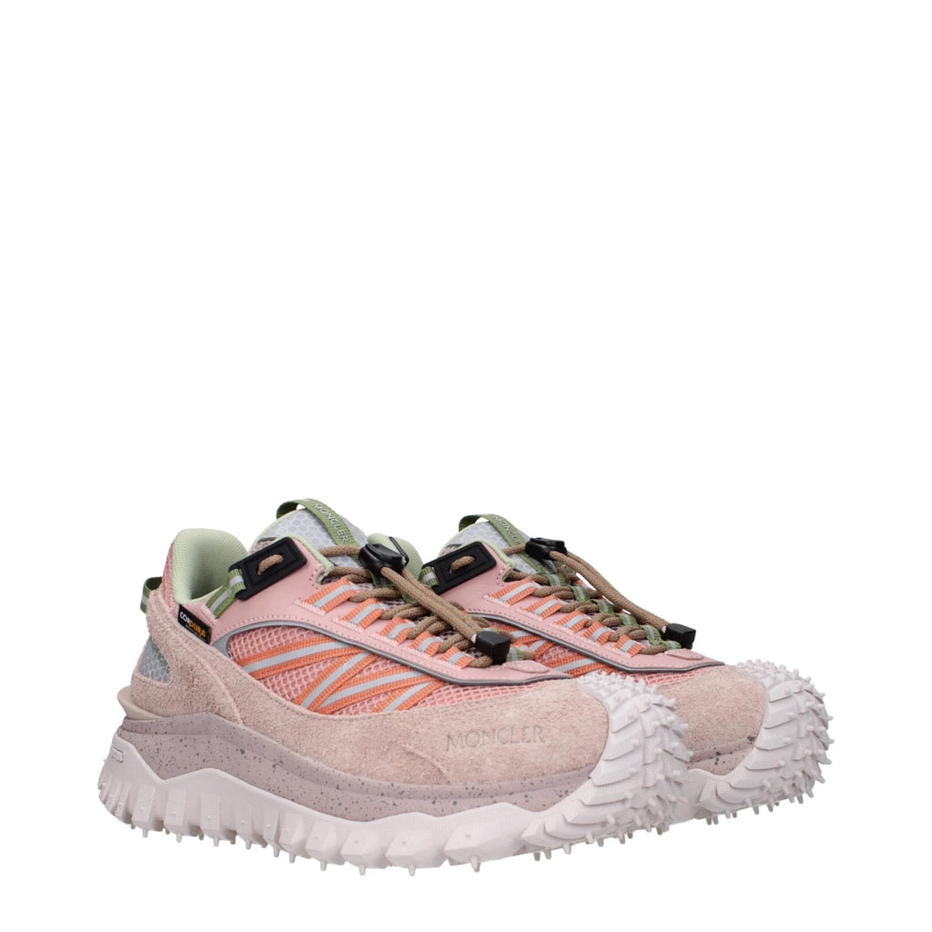 Moncler Pink Leather Sneakers - Beyzy Store - Moncler